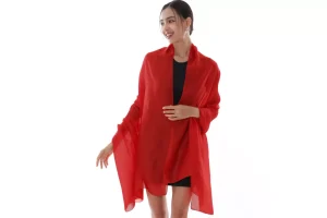 RIIQIICHY Ladies Red Scarf Pashmina Shawls and Wraps
