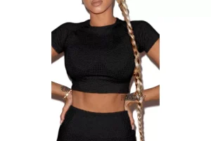 RIOJOY Seamless Sexy Going Out Crop Top for Women Slim