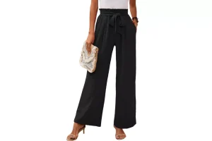 RRP £20.82 Heymoments Women's Trousers Wide Leg High Waisted Office Casual, Coral, XXL Heymoments Women's Trousers Wide Leg High Waisted Office Casual, Coral, XXL