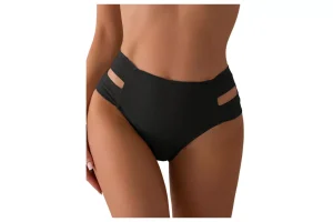 RRP £22.04 GORGLITTER Women's High Waisted Bikini Bottom Black GORGLITTER Women's High Waisted Bikini Bottom Black