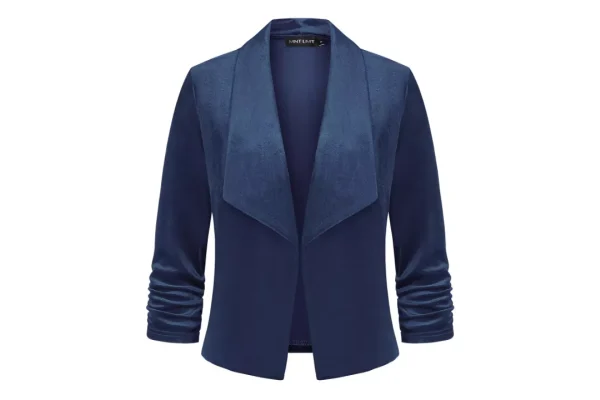 MINTLIMIT Womens Velvet Blazer Shawl Collar Classic