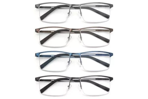 MODFANS 4-Pack Reading Glasses Men Women Blue Light