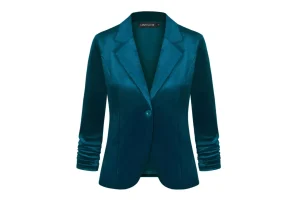 MINTLIMIT Women Jacket Blazer Velvet One Button Closure