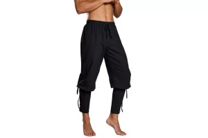 RRP £23.99 Runcati Men's Medieval Pirate Trousers Cosplay Costume Runcati Men's Medieval Pirate Trousers Cosplay Costume