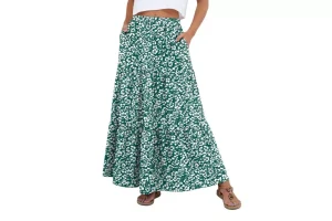 RRP £24.49 PrinStory Womens Skirts Long Maxi Elasticated Waist PrinStory Womens Skirts Long Maxi Elasticated Waist