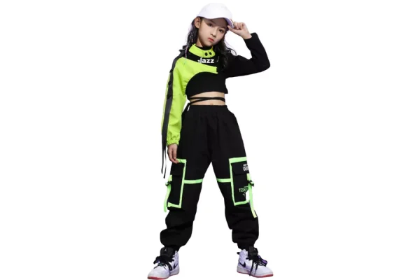 LOLANTA Kids Girls Hip Hop Street Dance Outfit