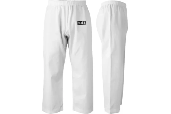 Blitz Student Martial Arts Trousers - White, 0 130cm