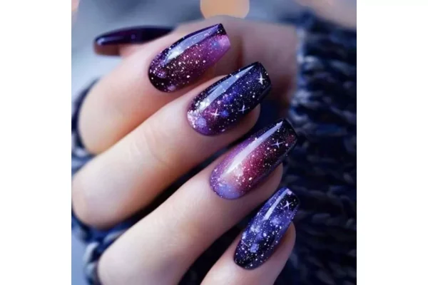 24Pcs French False Nails Medium Long