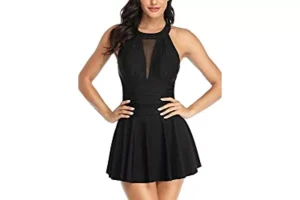RRP £30.61 Vevarble Swimming Costume Women Mesh High Neck One Vevarble Swimming Costume Women Mesh High Neck One