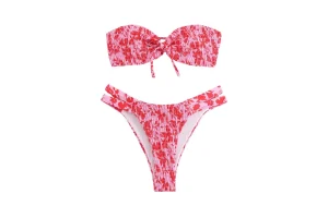 RRP £31.84 GORGLITTER Women's Strapless Bikini Set Floral Bandeau GORGLITTER Women's Strapless Bikini Set Floral Bandeau