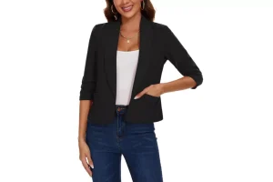 MINTLIMIT Blazer for Women Crop Lapel Suit Open Front