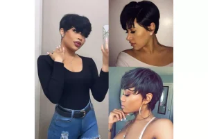 RRP £31.95 Fereowth Short Human Hair Wigs Pixie Cut Wig Fereowth Short Human Hair Wigs Pixie Cut Wig