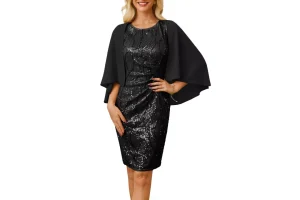 GRACE KARIN Women's Bodycon Sequined Cocktail Dress