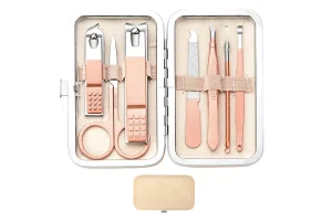 RRP £4.66 Manicure Set 10pcs Professional Nail Clippers Kit, Green Manicure Set 10pcs Professional Nail Clippers Kit, Green