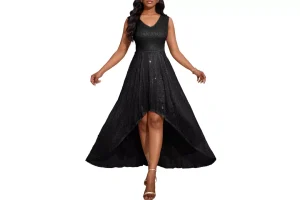 RRP £41.63 VERWIN Women's Sequins Maxi Dress - V Neck VERWIN Women's Sequins Maxi Dress - V Neck