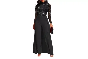 VERWIN Patchwork Overlay Embellished Plain Women's