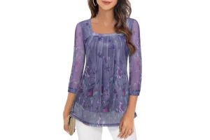 Gemulate Chiffon Tops for Women UK Blouses