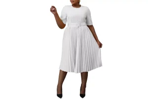 VERWIN Plus Size Dress Short Sleeve Dress for Women VERWIN Plus Size Dress Short Sleeve Dress for Women